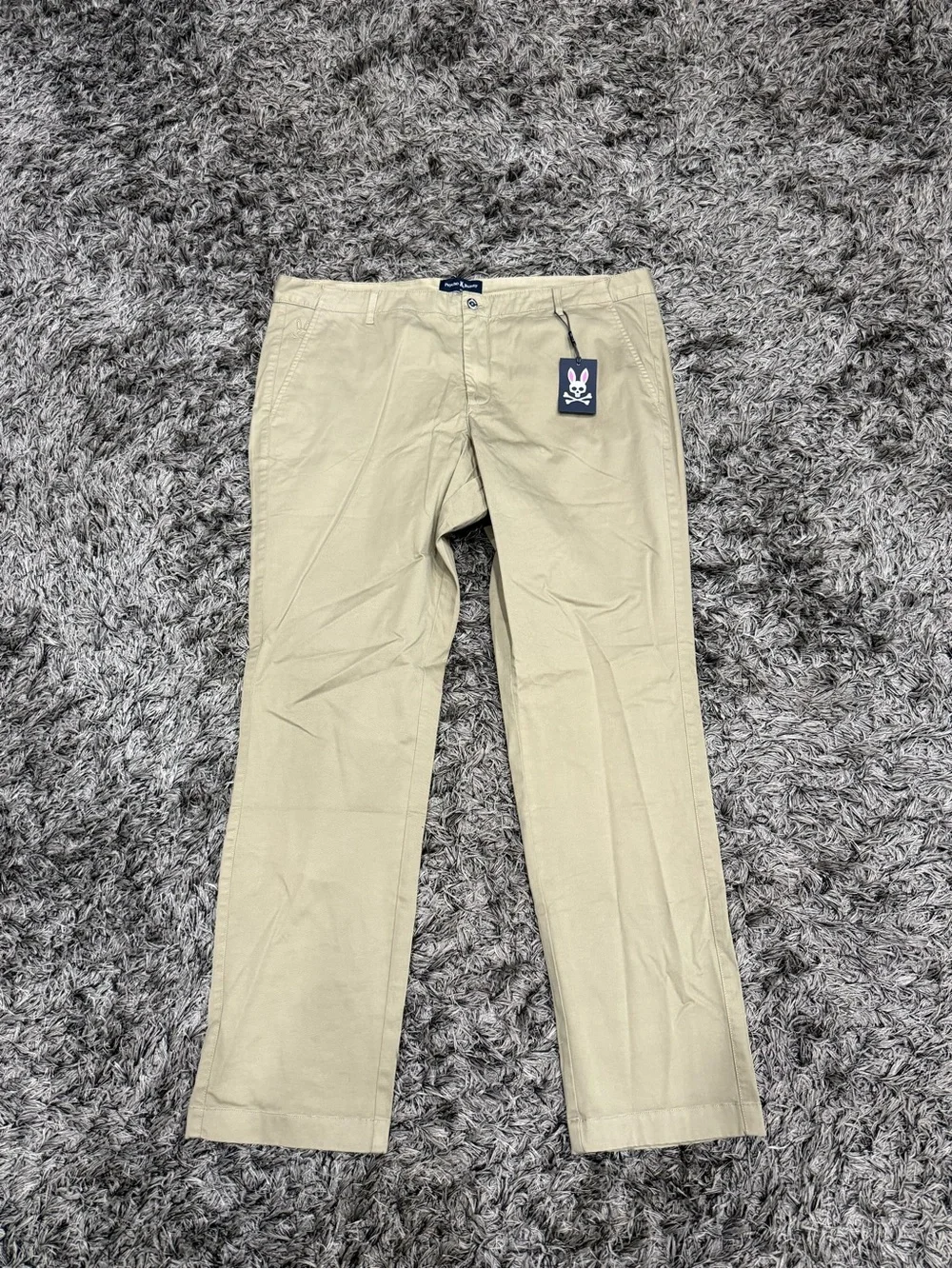Psycho Bunny Delancy Chino Pants Beige Khaki Men Size 40 X 30 Brand New